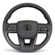 Руль для Toyota Land Cruiser 200, Prado 150. Дерево. В стиле LC300. Без подогрева. Подушка из кожи. Черный логотип. В сборе. - изображение 3