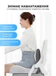 Ортопедическая подушка для сидения ректальная со спинкой со сменным чехлом с эффектом памяти 44х42х32 см черная (CRP-001) - изображение 3