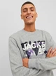 Світшот на флісі JACK&JONES сірий з принтом KLJOS991 M - изображение 4