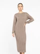 Сукня довжини міді бежева трикотажна Arber Dress t-neck D4 WTR-229 M бежевий (W22.13.16.531) - зображення 2