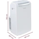 Кондиціонер мобільний Ariston Mobis Plus 10 20м2 on/off 10000BTU 3.1кВт A/- R290 білий - изображение 5
