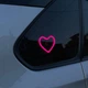 LED сердечко на присосці з дистанційним керуванням та USB-живленням для автомобіля (рожеве світіння) - зображення 8