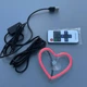 LED сердечко на присосці з дистанційним керуванням та USB-живленням для автомобіля (рожеве світіння) - зображення 11