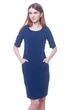 Жіноча сукня з кишенями в рельєфах LadyLike 42 Синій (ll2138820063368) - изображение 1