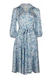 Жіноча шовкова сукня з паском LadyLike 50 Блакитний (ll2228435791449) - изображение 3