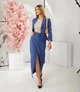 Жіночий короткий жакет під джинс LadyLike 42 Синій (ll2167210164361) - изображение 4