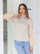 Женская элегантная кофта в рубчик "Dazy", бежевый 42-44 - изображение 2