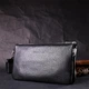 Удобный женский клатч из натуральной зернистой кожи GRANDE PELLE 11697 Черный - изображение 8