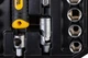 Набор инструментов Mastertool ½" 21 шт 10-32 мм CrV 21 шт кейс с металлическими замками 78-4021 - изображение 5