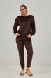 Комплект кофта+штани BARWA garments 0332/333 M темно-шоколадний (2113323332159) - изображение 1