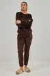 Комплект кофта+штани BARWA garments 0332/333 M темно-шоколадний (2113323332159) - изображение 3