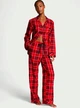 Піжама фланель Victoria's Secret Flannel Long Pajama Set (сорочка+штани) S червона - зображення 1