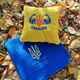 Набір плед та подушка "Україна, мій герой" 150×145 см, 30×30 см Жовто-блакитний (УК 11) - зображення 2