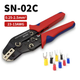 Кримпер SN-02C для обтискання наконечників 0.5-2.5 мм2 (AWG 22-14) | Професійні кліщі для обтискання клем і дротів - зображення 1