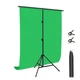 Фон со стойкой для фотостудии Puluz PU5204G Chroma key зеленый (100x200см) - изображение 1