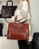 Женская кожаная сумка классическая ALEX RAI 5052 camel croco - изображение 6