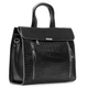 Женская кожаная сумка классическая ALEX RAI 5052 black croco - изображение 7