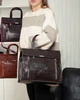 Женская кожаная сумка классическая ALEX RAI 5052 brown croco - изображение 8