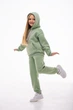 Детский спортивный утепленный костюм Kindamor Warm Autumn Olive для девочки, флис 134 см оливковый - изображение 9