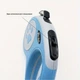 Рулетка-поводок автоматический для собак и кошек Pet Dog Retractable Leash Голубой нейлон 3 м, однокнопочный тормоз/фиксация, металлический карабин (антикоррозийный), для мелких и средних пород, Артикул ТМ16 - изображение 2