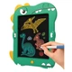 Доска для рисования LCD Динозавр 1688 D, черный фон, графический планшет, интерактивная, зелёного цвета - изображение 1