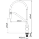 Смеситель для кухни Koer KI-70026-05 с черным силиконовым изливом (KR5210) - изображение 3
