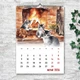 Календар настінний перекидний Коты акварель 13 аркушів ENTERSTORE 42х29.7 см (ART 250198) - зображення 4