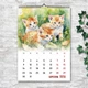 Календар настінний перекидний Коты акварель 13 аркушів ENTERSTORE 42х29.7 см (ART 250198) - зображення 5