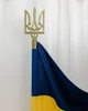 Навершие на флаг с разрезом, наконечник Трезуб на флаг, верхушка для флага Бронзовый - изображение 5