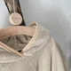 Детское полотенце-пончо с капюшоном и вышивкою мишки 60*120 см Бежевый 42816 - изображение 5