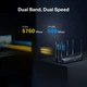 Wi-Fi роутер Mercusys MR37BE Wi-Fi 7 688 Мбіт/сек + 5760 Мбіт/сек Ігровий (р.258 x 119 x 43.3 мм) - зображення 4