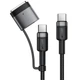 Дата кабель Acefast C22-05 2in1 Type-C to Type-C 240W/MAG3 140W (1.2m) (Black) (244356) - изображение 2