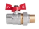 Кран шаровой "Американка" Thermo Alliance Standart 1" ВН прямой, латунь, PN40, бабочка SD220NW25PN40 - изображение 2
