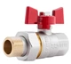 Кран шаровой "Американка" Thermo Alliance Standart 1/2"ВН прямой, латунь, PN40, бабочка SD220NW15PN40 - изображение 1
