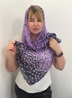 Женский шарф платок в горох Confetti 150см*49см темно-синий - изображение 6