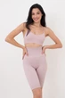 Треки жіночі безшовні в рубчик з моделюючим швом Giulia TRACKS RIB SHAPE L/XL Pink-burnished lilac спортивні велосипедки - зображення 6