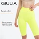 Женские велосипедки Giulia TRACKS 01 S/M Yellow-neon, спортивные велосипедки из микрофибры, высокая посадка - изображение 1