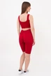 Безшовний топ в рубчик на широких бретелях Giulia TOP RIB S/M Bordo-winery, Жіночі спортивні топи безшовні - зображення 5