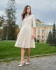 Жіноча сукня міді з горловиною та кишенями LadyLike 44 Молочний (ll2205120011389) - изображение 5