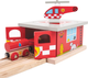 Drewniana stacja straży pożarnej Bigjigs Rail depo kolejowe (0691621092620) - obraz 3