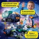 Детский автотрек грузовик космическая станция со светом и звуком, инерционный трек с 6 машинками, катапульта, запуск ракеты, кран - изображение 1