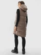 Теплый жилет удлиненный женский 4F Vest F074 4FAW23TVESF074-82S S Коричневый (5904698481019) - изображение 4