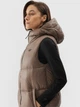 Теплый жилет удлиненный женский 4F Vest F074 4FAW23TVESF074-82S S Коричневый (5904698481019) - изображение 5