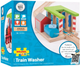 Drewniany zestaw do zabawy Bigjigs Rail Stacja do mycia pociągów (0691621092507) - obraz 1