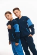 Дитячий спортивний утеплений костюм Kindamor Little Explorer Blue/Dark Blue, фліс, на змійці, для дівчинки 122 см блакитний з синім - зображення 10