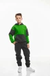 Детский спортивный утепленный костюм Kindamor Active Heat Grey/Green, флис для мальчика 128 см серый с зеленым - изображение 1
