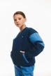 Дитячий спортивний утеплений костюм Kindamor Little Explorer Blue/Dark Blue, фліс, на змійці, для дівчинки 122 см блакитний з синім - зображення 5