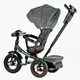 Детский трехколесный велосипед Best Trike 6088 F надувные/фара, с USB, пультом, родительской ручкой (Серый) - изображение 3