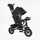 Детский трехколесный велосипед Best Trike 3390 надувные/фара, с USB, пультом, родительской ручкой (Черный) - изображение 1