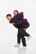 Дитячий спортивний утеплений костюм Kindamor Active Heat Grey/Purple, фліс для дівчинки 128 см сірий з фіолетовим - зображення 10